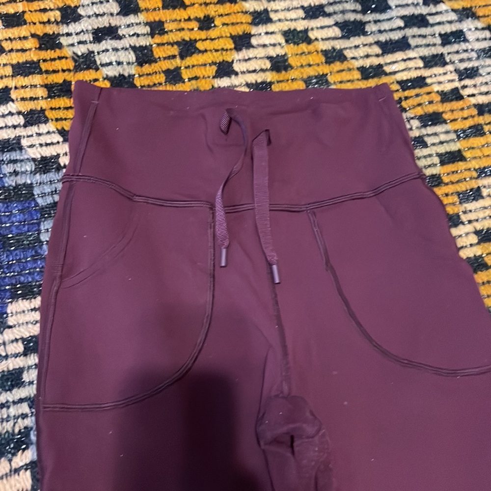 Lululemon burgundy straight leg high waist legging - Picture 2 of 3